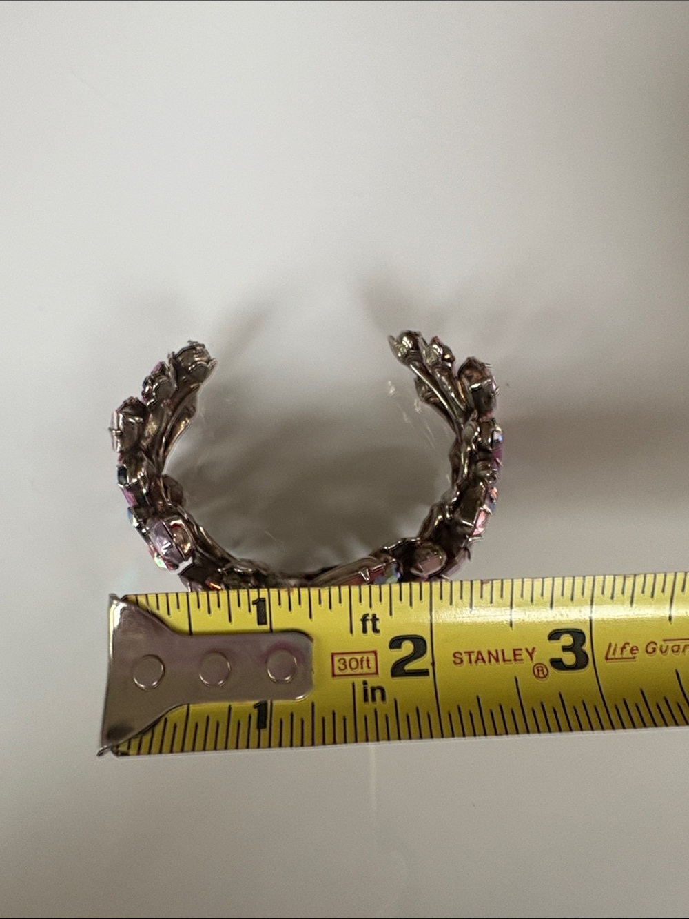 Vintage Sorrelli Pink and Black Crystal Cuff Bracelet - Picture 10 of 14